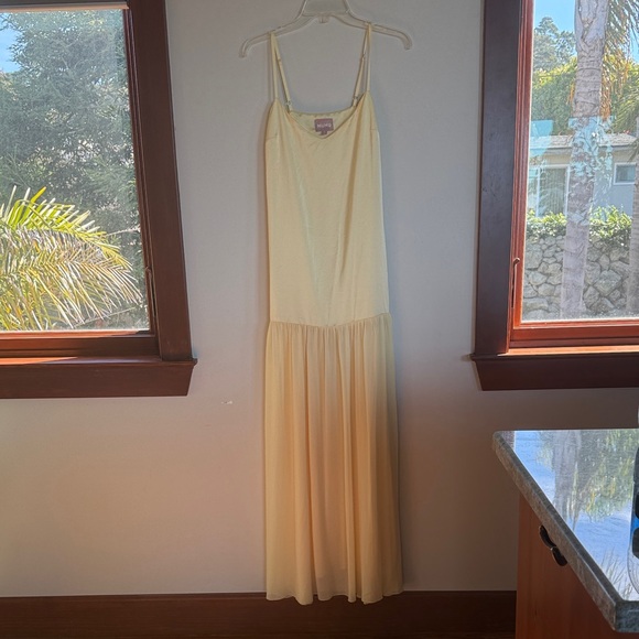 Show Me Your Mumu Dalia Maxi Dress in Pale Yellow Size Small NO SCARF - Picture 2 of 6